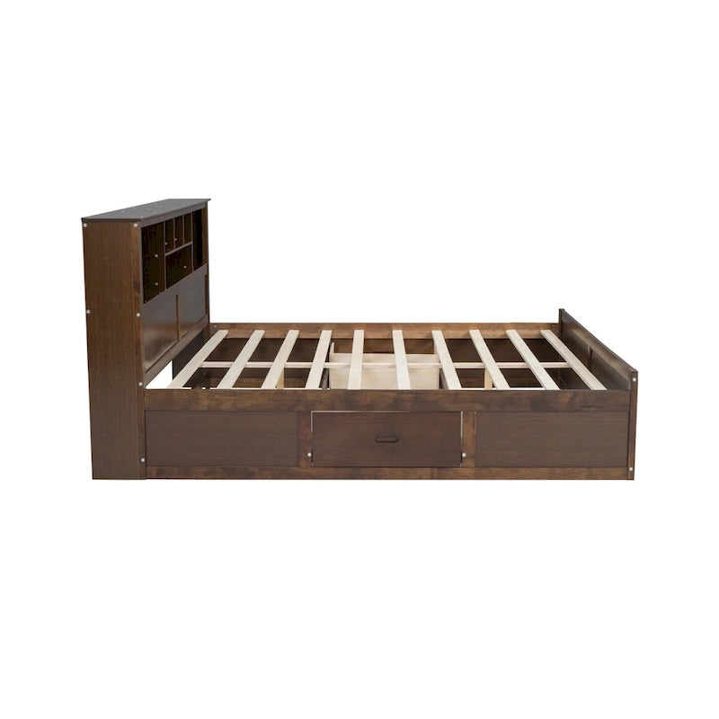 King Bed with Storage Headboard, 2 Drawers & USB Ports