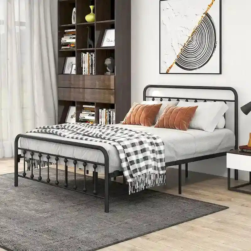 Metal Bed Frame Queen Size Platform Bed