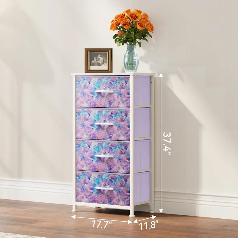 4-Drawer Fabric Dresser Storage Tower