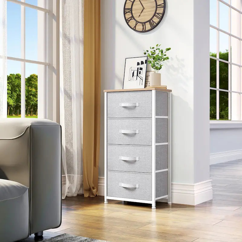 4-Drawer Fabric Dresser Storage Tower