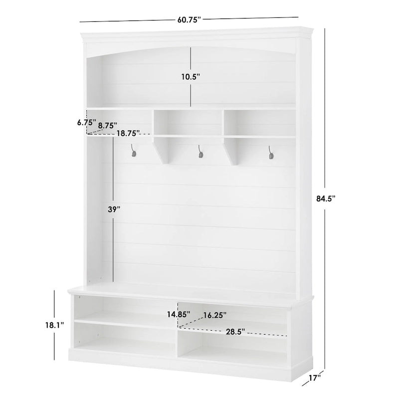 Vstupní skříňka s obkladem shiplap