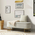 Velvet Storage Bench With Ottomans
