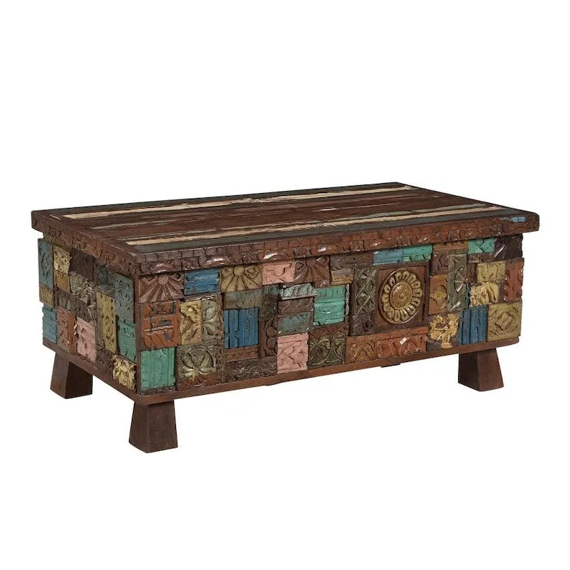 Elephant Reclaimed Wood Trunk Coffee Table - 47 x 25