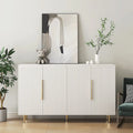 Fluted Buffet Cabinet with Storage and Adjustable Shelves