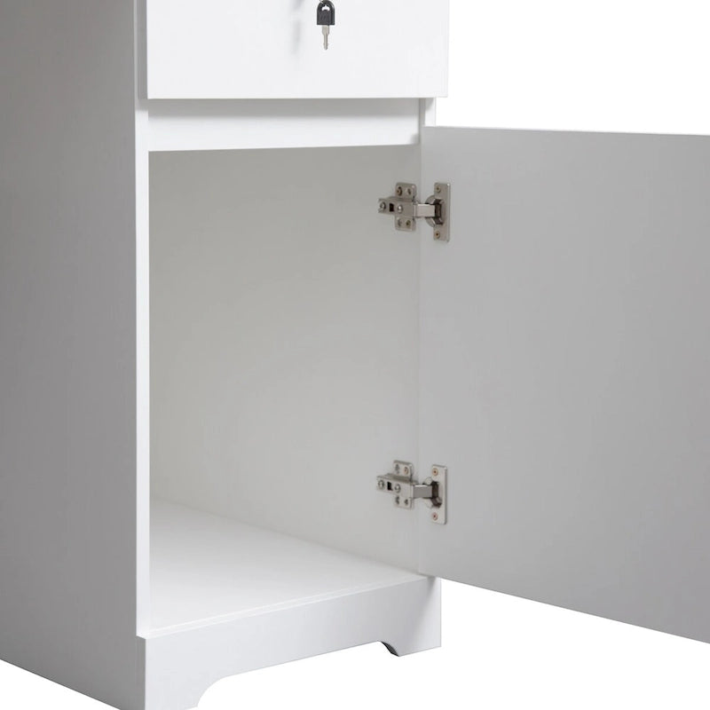 Fluted Buffet Cabinet with Storage and Adjustable Shelves