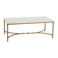 Genuine Marble and Metal Coffee Table