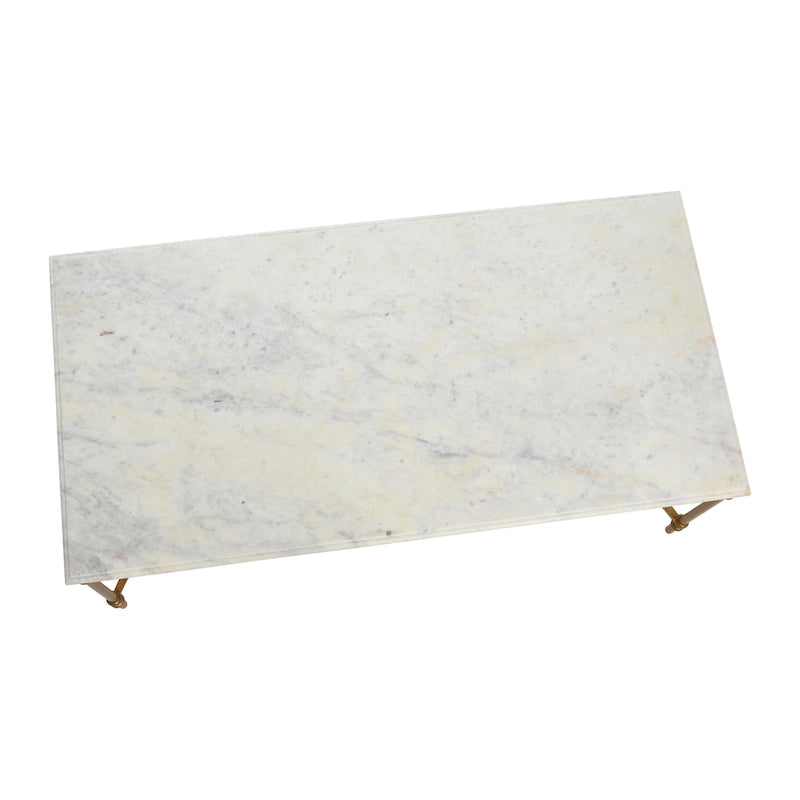 Genuine Marble and Metal Coffee Table