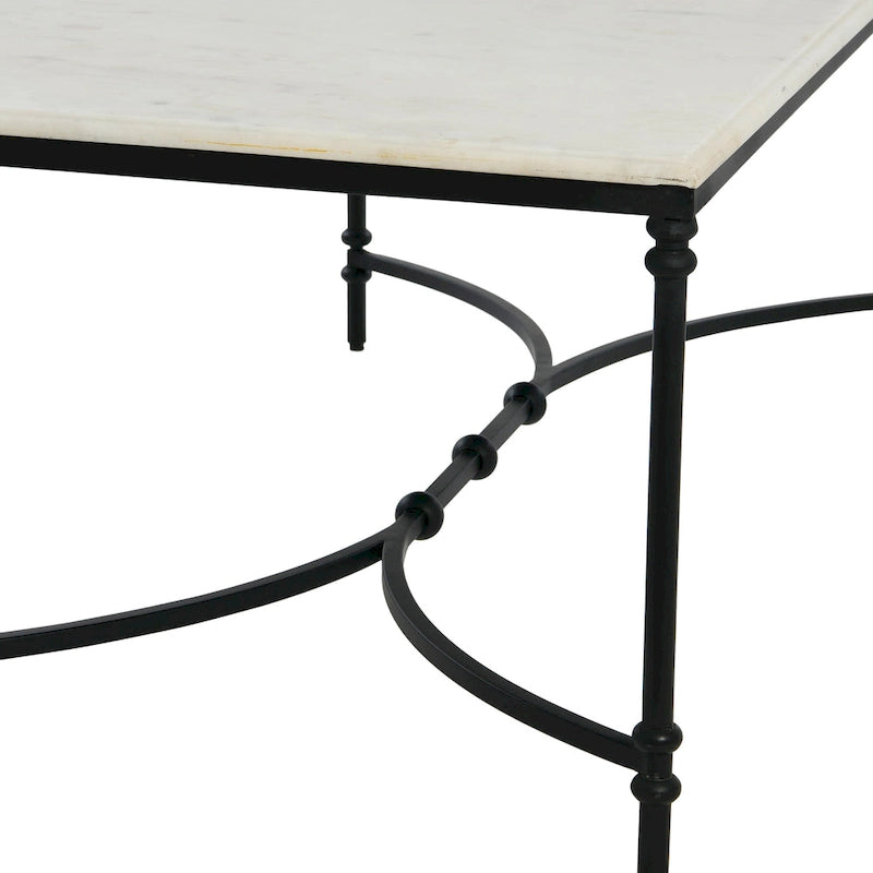 Genuine Marble and Metal Coffee Table