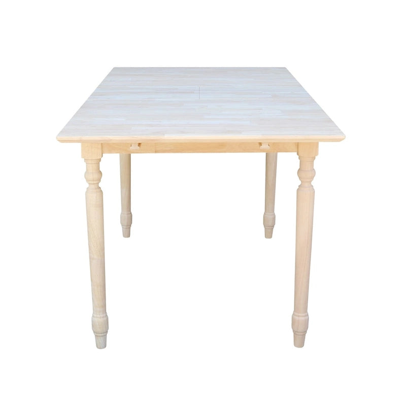 32-Inch Wide Unfinished Parawood Dining Table with Butterfly Extension