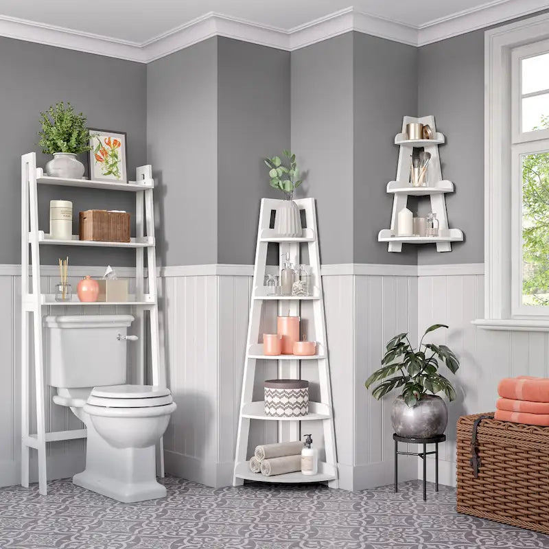5-Tier Corner Ladder Shelf for Display and Storage
