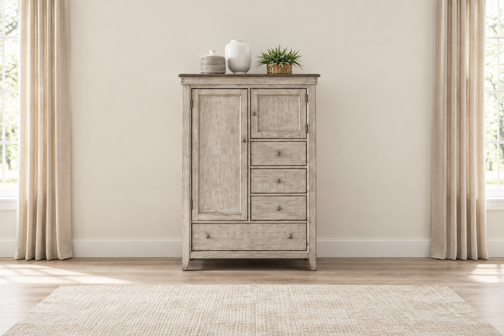 Weathered Linen Door Chest